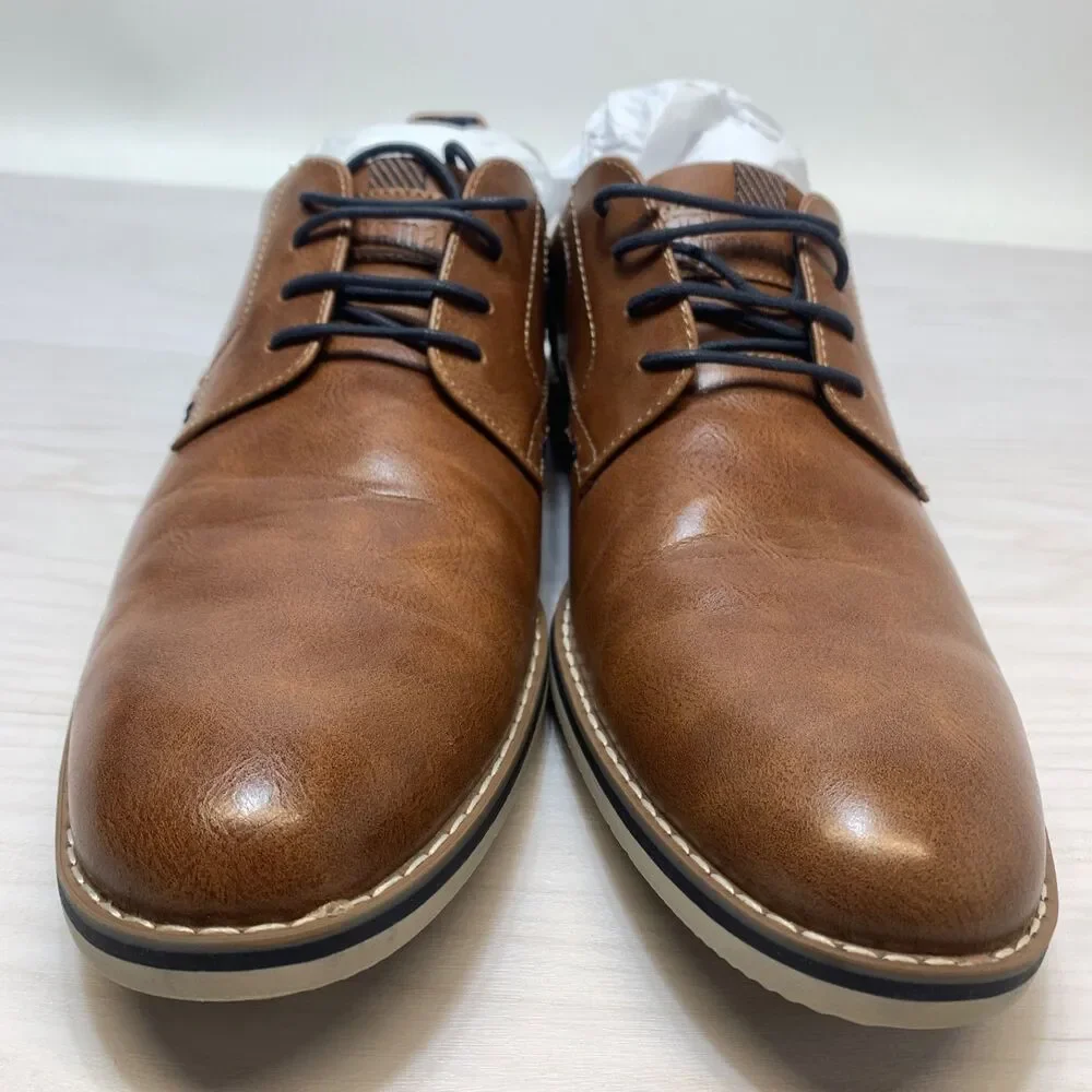 Freeman Morgan Memory Foam Men's Oxford Dress Shoes F118002 Brown Blue Size 11 M